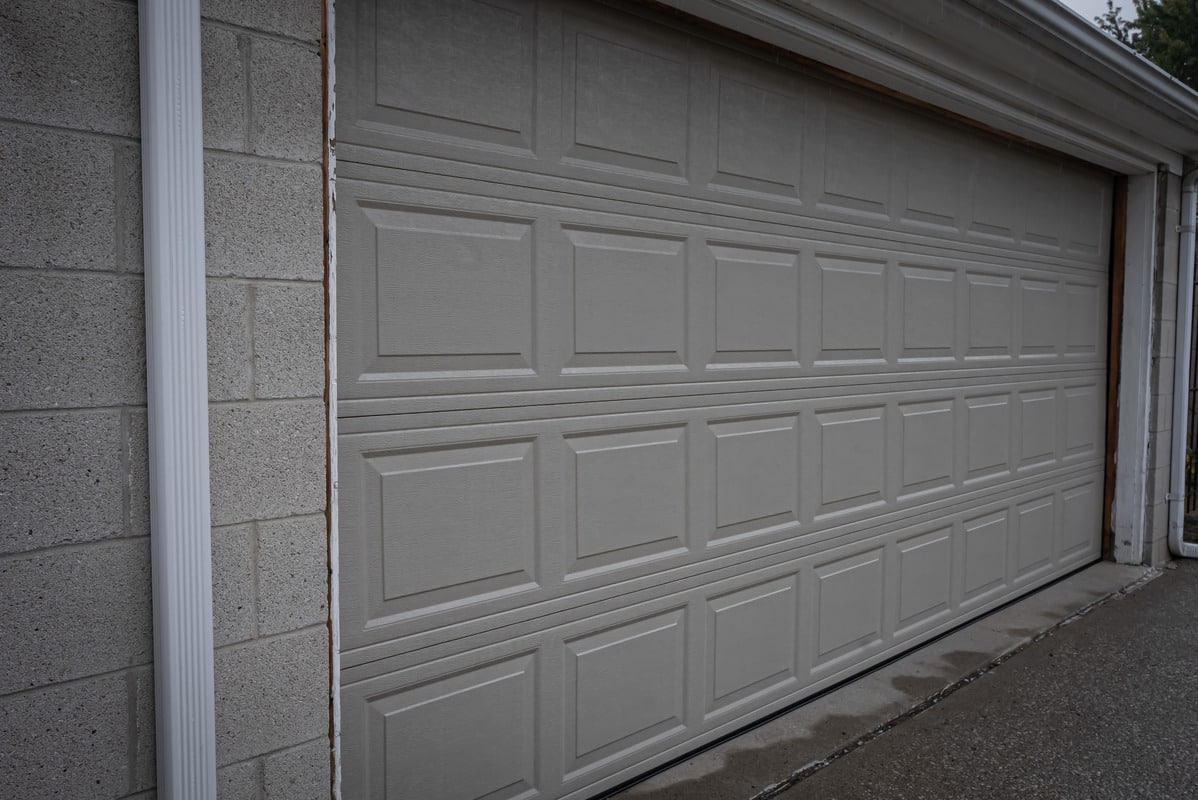 Newly installed garage door by Door Savvy